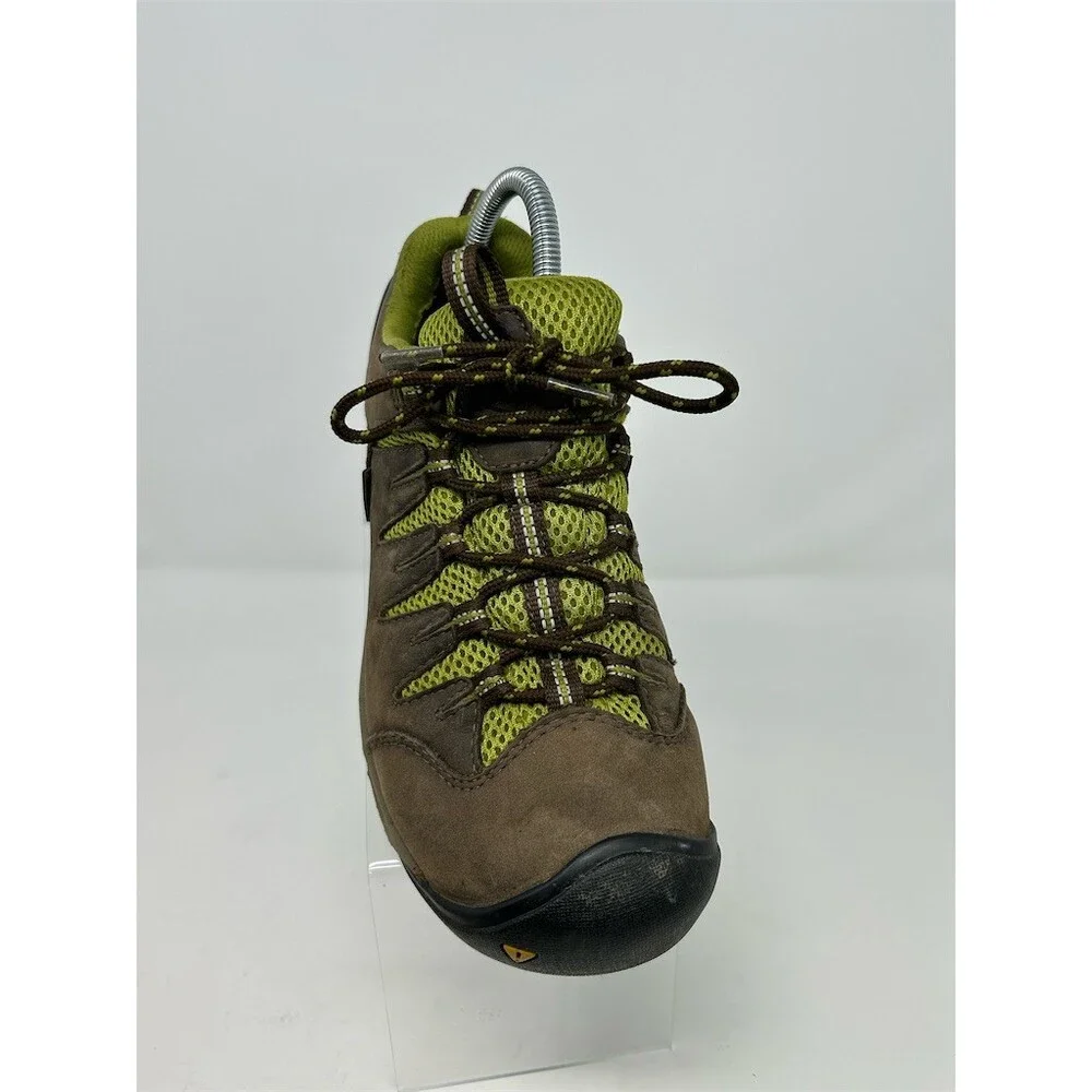 KEEN Bryce WP Women's Waterproof Hiking Trail Shoes Brown/Green Low Top Size 8.5